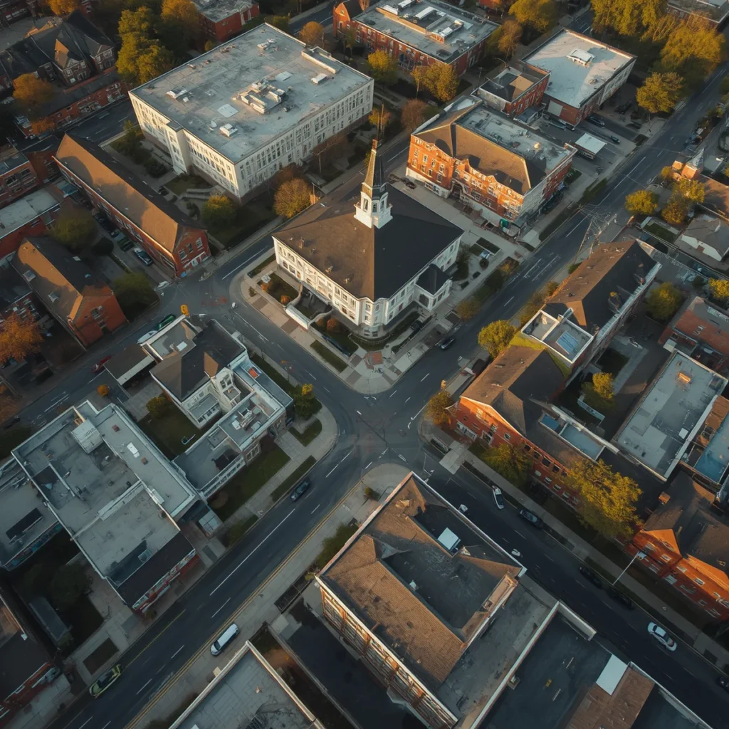 Települési infrastruktúra, ingatlanok és önkormányzati adatok kezelését bemutató városüzemeltetési környezet.